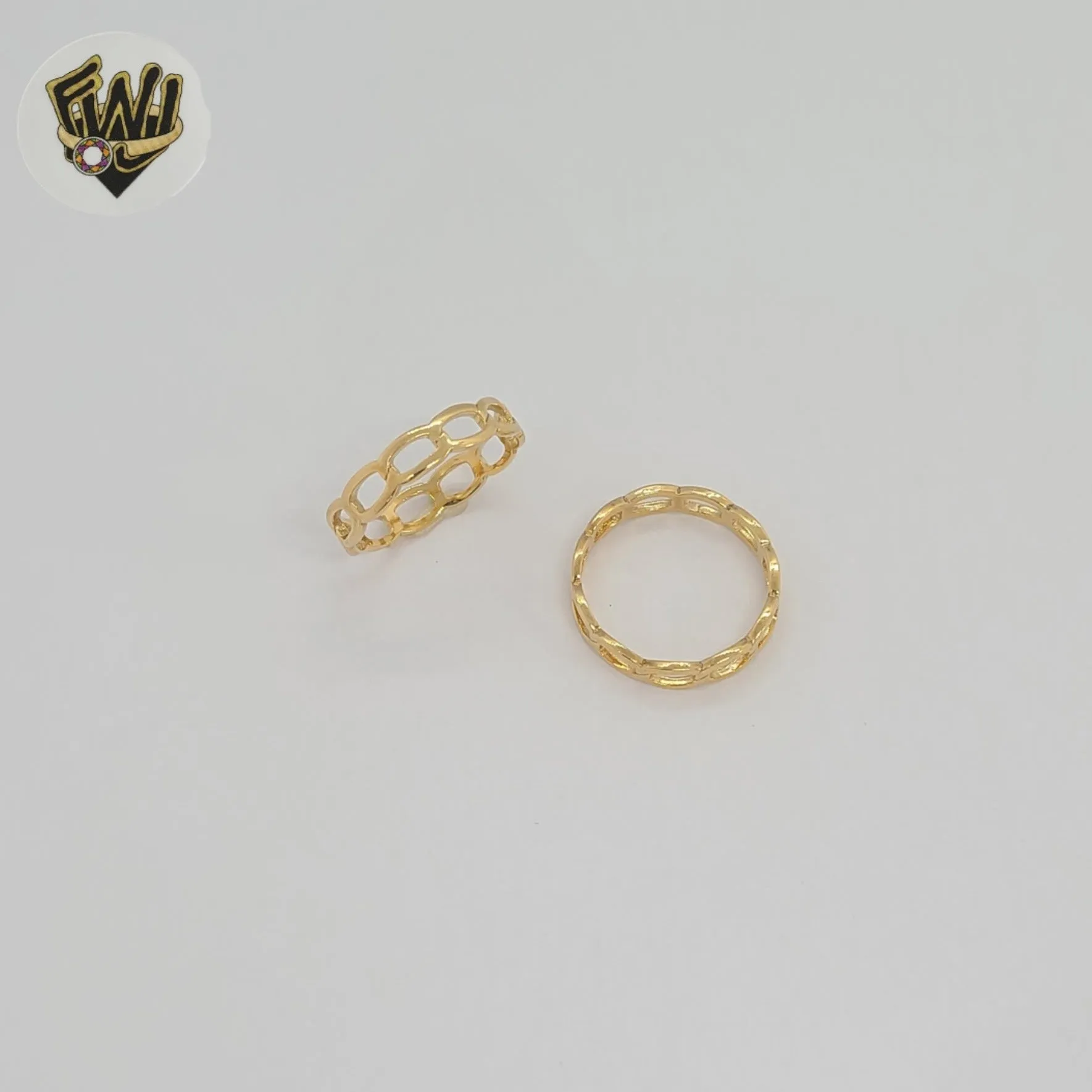 (1-3022-2) Gold Laminate - Curb Link Band Ring - BGF