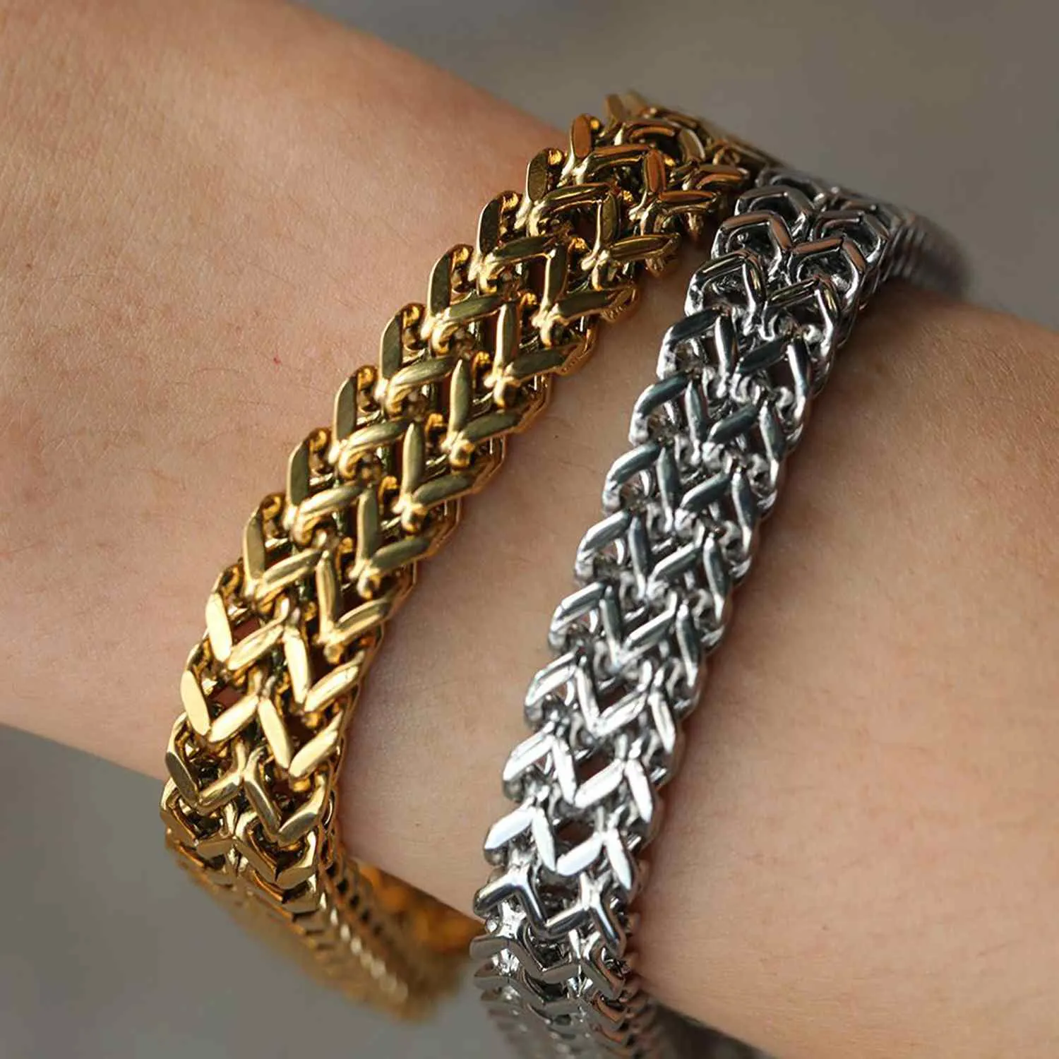 11.5mm  Two Row Franco Bracelet