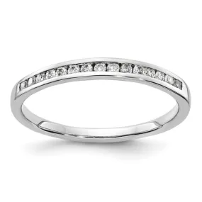 14k White Gold Lab Diamond Channel Set Half Eternity Ring