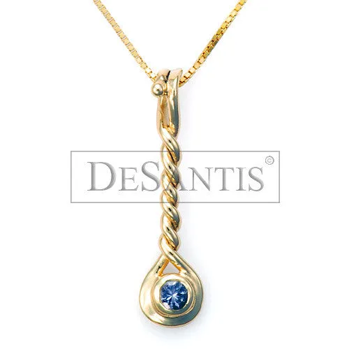 14kt Yellow Gold Tanzanite Twist Pendant