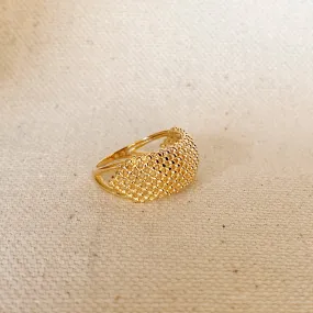 18k Gold Filled Bead Cluster Ring