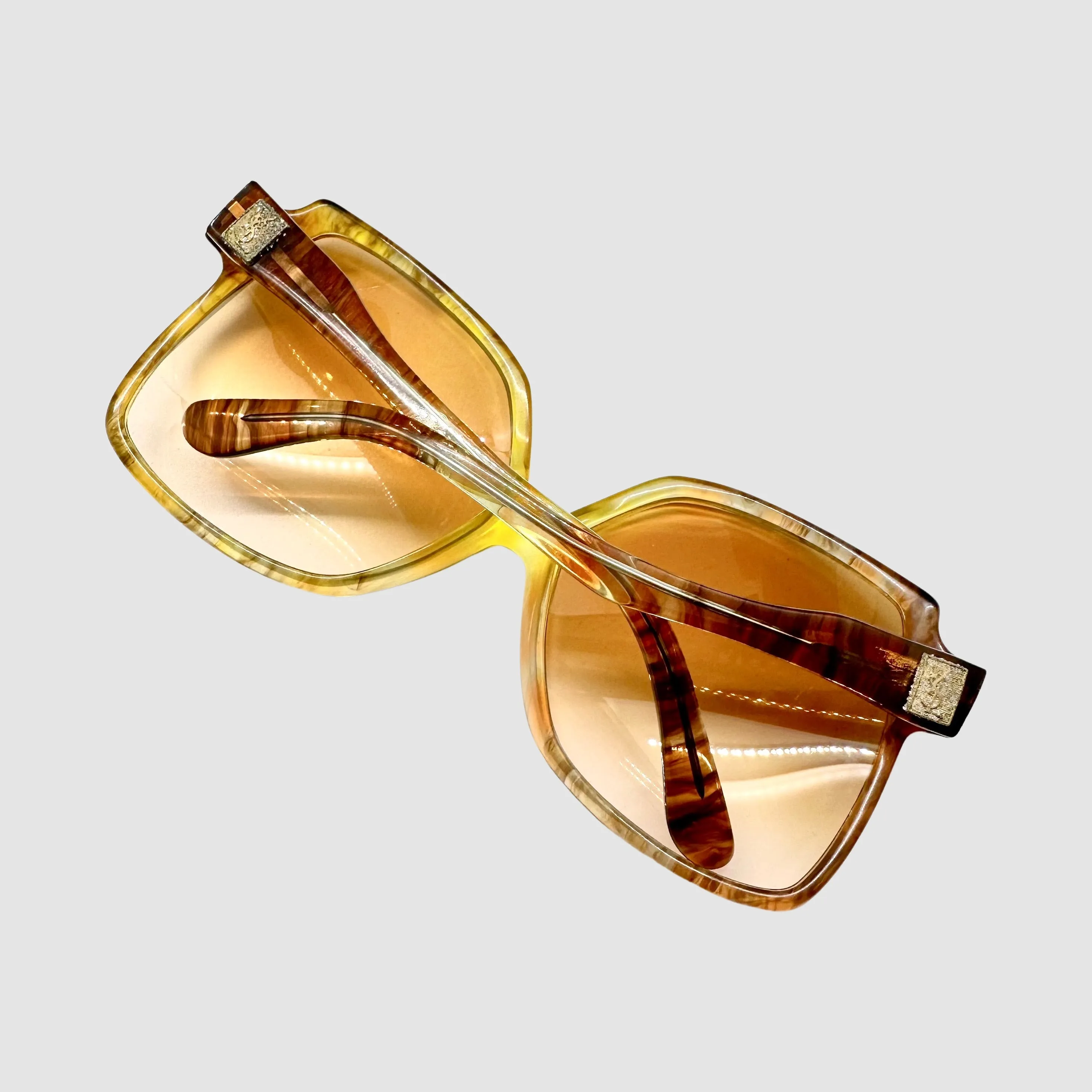 1970s Yves Saint Laurent Oversized Sunglasses, Gradient Resin Glasses Frames