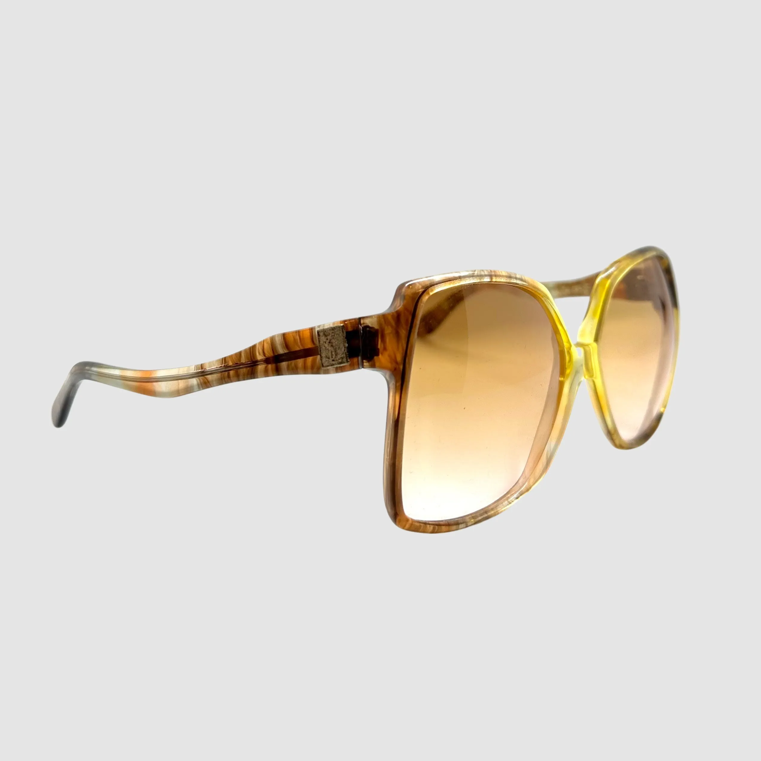 1970s Yves Saint Laurent Oversized Sunglasses, Gradient Resin Glasses Frames