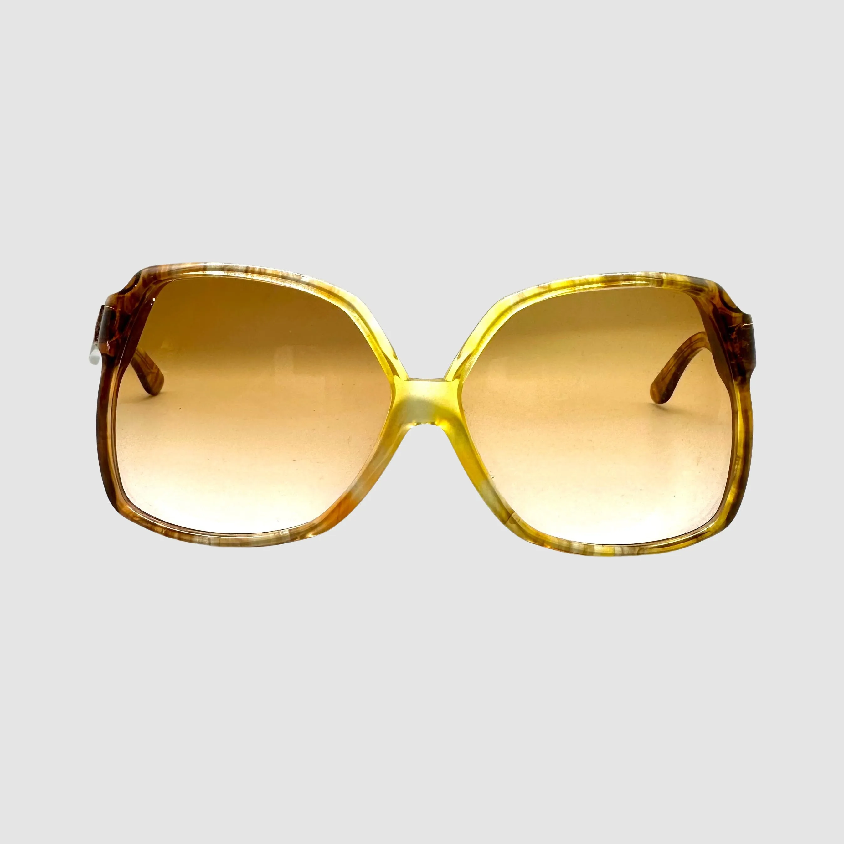 1970s Yves Saint Laurent Oversized Sunglasses, Gradient Resin Glasses Frames