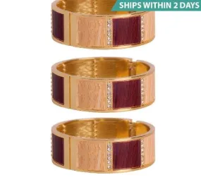 3 Two Tone Fashion Bracelets