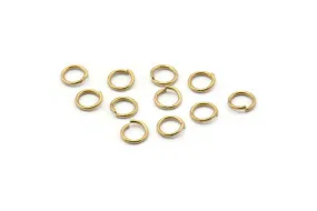 6mm Jump Rings - 250 Raw Brass Jump Rings (6x0.80mm) A0855