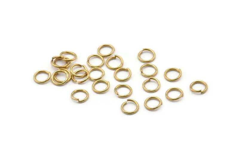 6mm Jump Rings - 250 Raw Brass Jump Rings (6x0.80mm) A0855