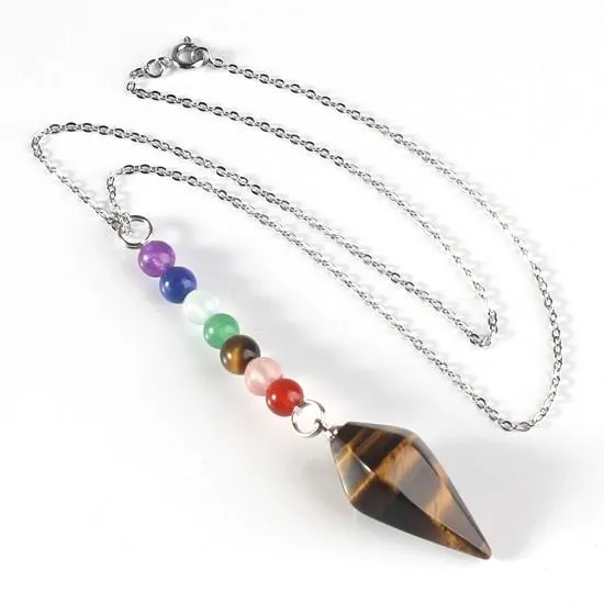 7 Chakra Reiki Agate Natural Stone Necklace