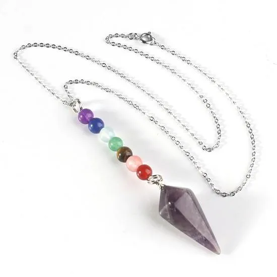 7 Chakra Reiki Agate Natural Stone Necklace