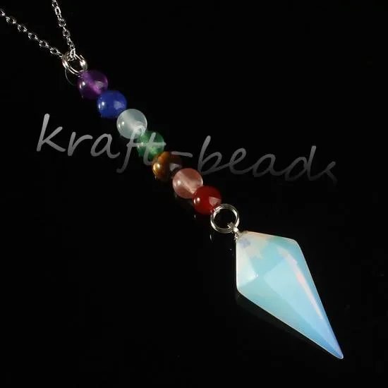 7 Chakra Reiki Agate Natural Stone Necklace