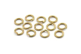 8mm Jump Ring - 100 Golden Brass Jump Rings (8x1.2mm) A0042