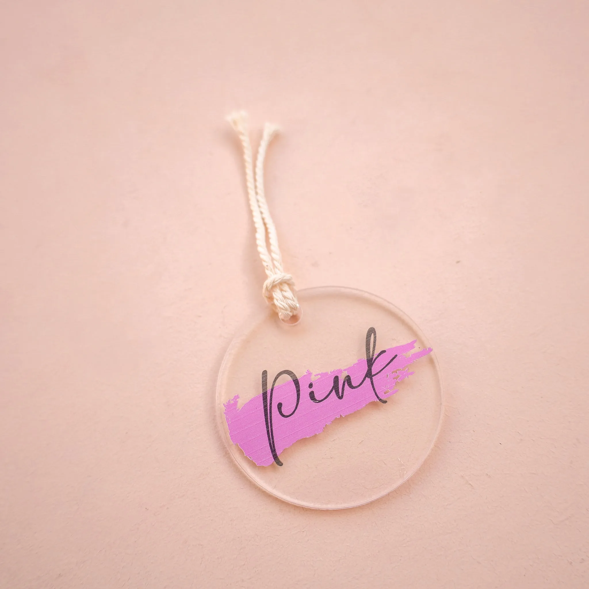 Acrylic Bag Tag - Coloured Name