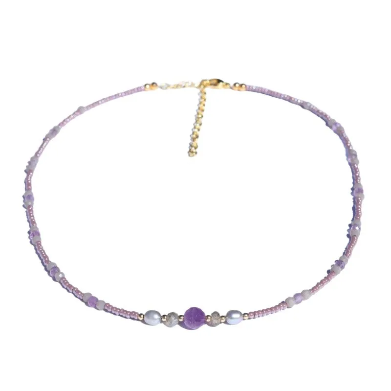 Amethyst and Pearl Necklace