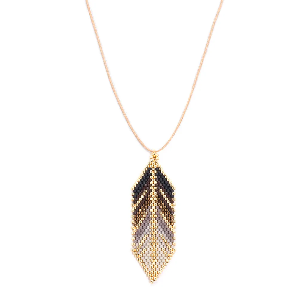 Ana Peregrina Large Pluma Necklace - Gold