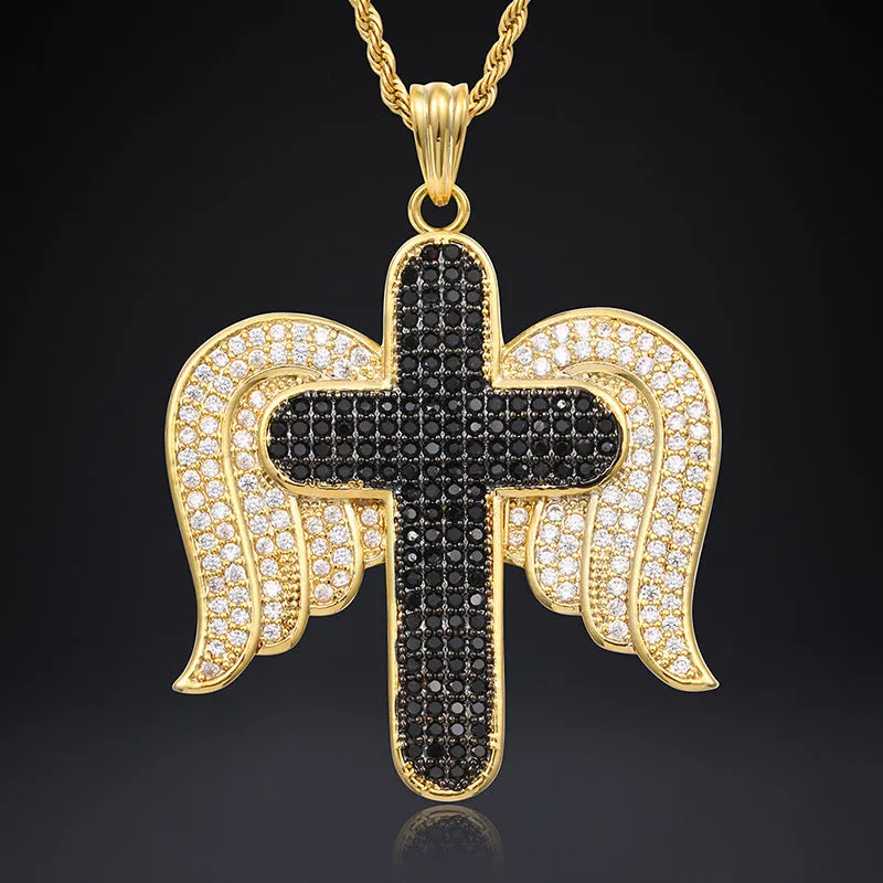 Angel Wings Cross Pendant