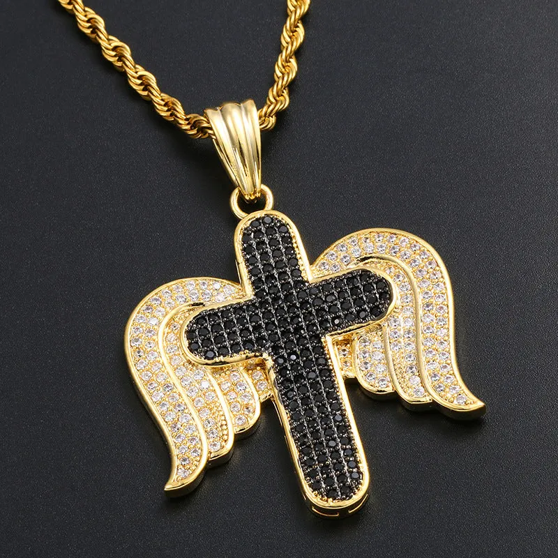 Angel Wings Cross Pendant