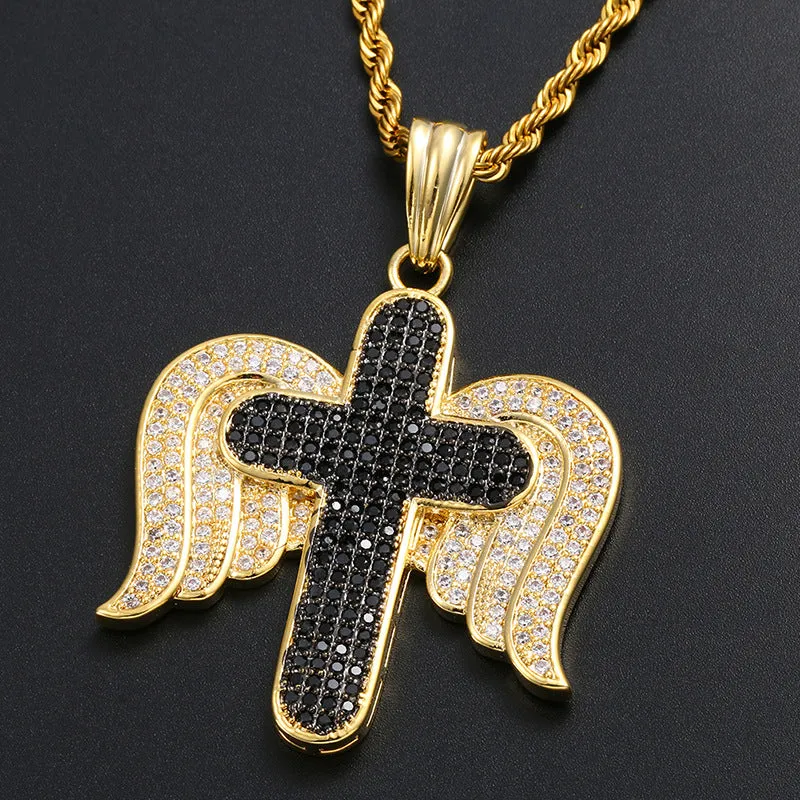 Angel Wings Cross Pendant