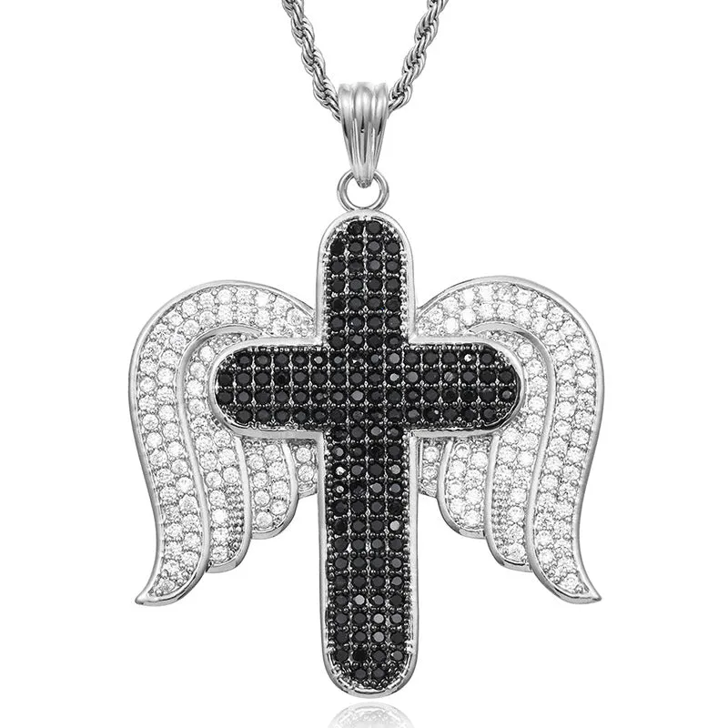 Angel Wings Cross Pendant