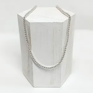 Beaded Bliss 4mm Necklace in Silver