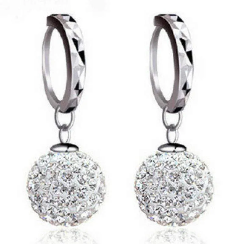 Belle of the Ball White Gem Earrings