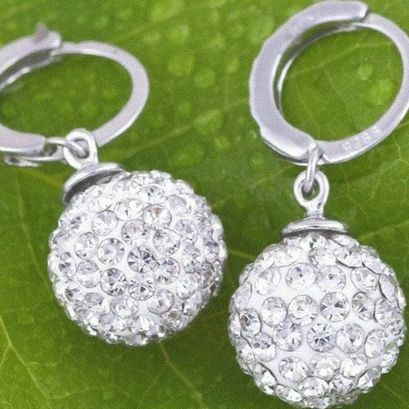 Belle of the Ball White Gem Earrings