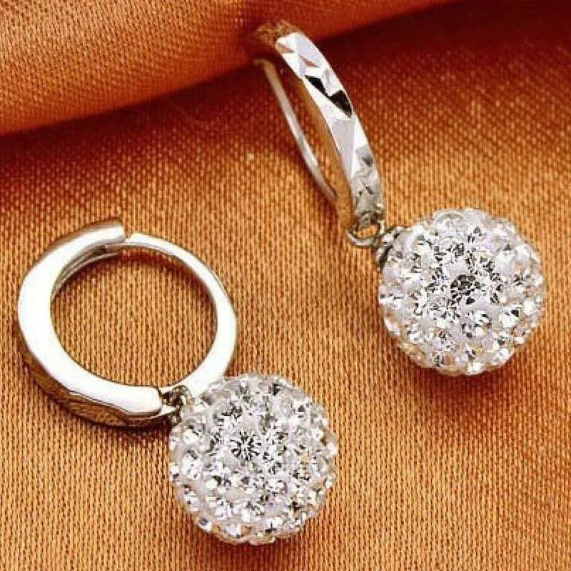 Belle of the Ball White Gem Earrings