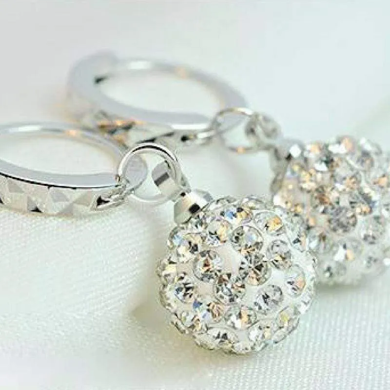 Belle of the Ball White Gem Earrings