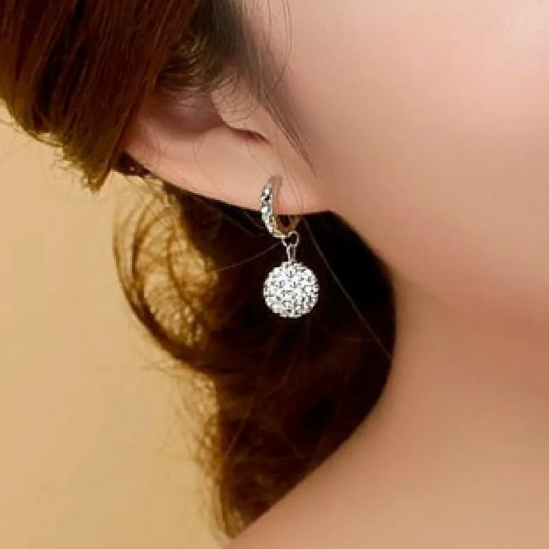 Belle of the Ball White Gem Earrings