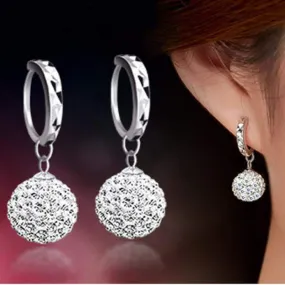 Belle of the Ball White Gem Earrings