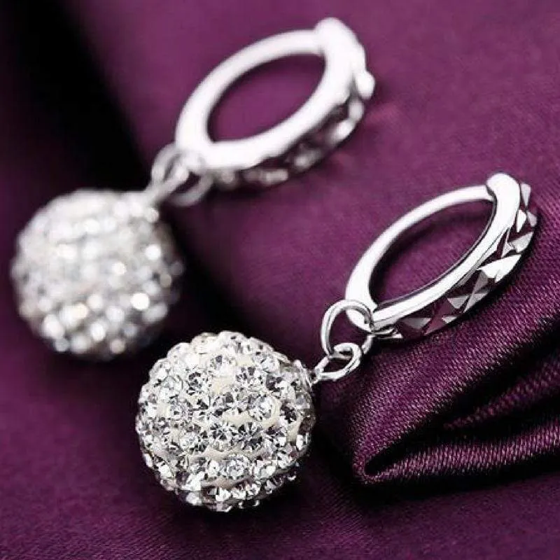 Belle of the Ball White Gem Earrings