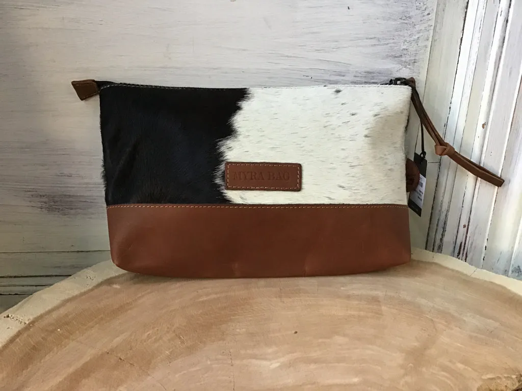 Black & White Hair On Clutch Purse