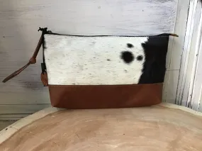 Black & White Hair On Clutch Purse