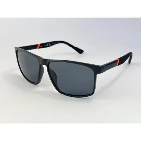 Black Wayfarer with Orange Insert