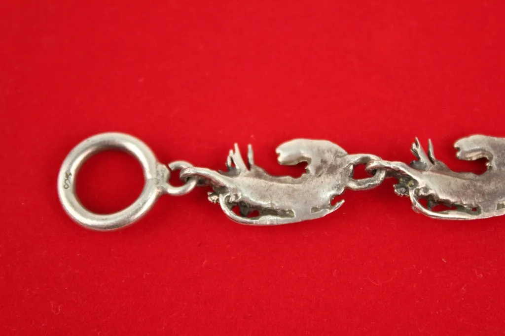 Bracelet with Crawfish Motif in Sterling  Silver