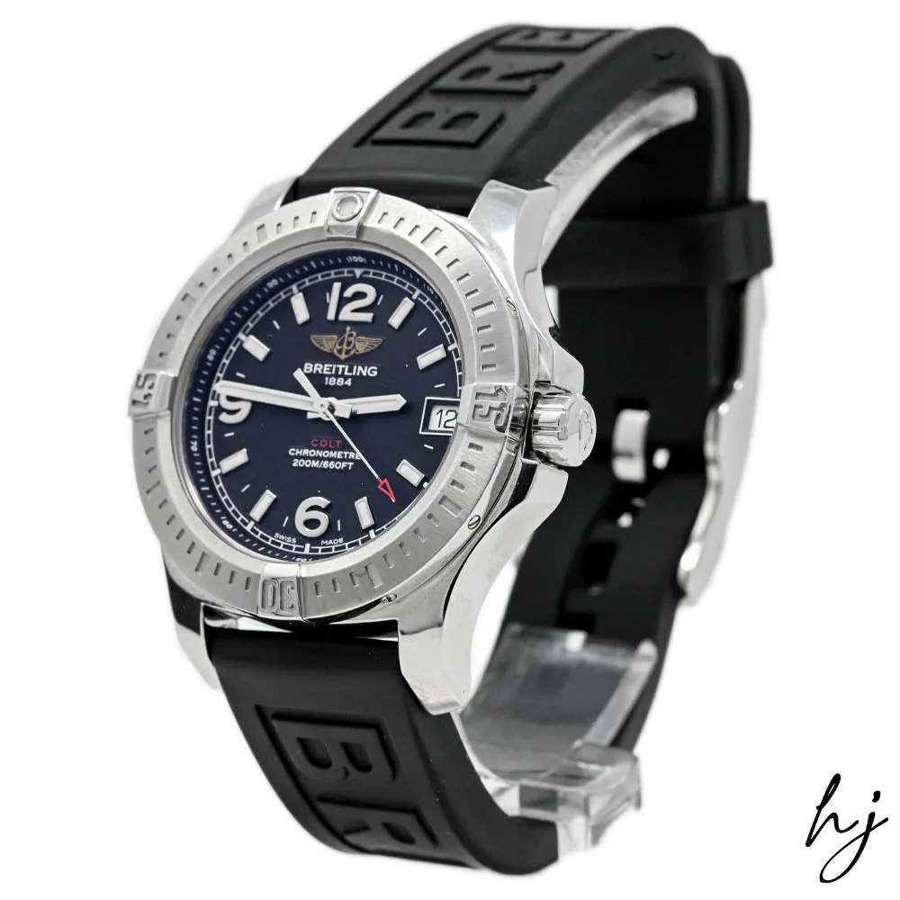 Breitling Colt Quartz Stainless Steel 36mm Black Stick Dial Watch Reference #: A7438911/BD82/237S/A16S.1