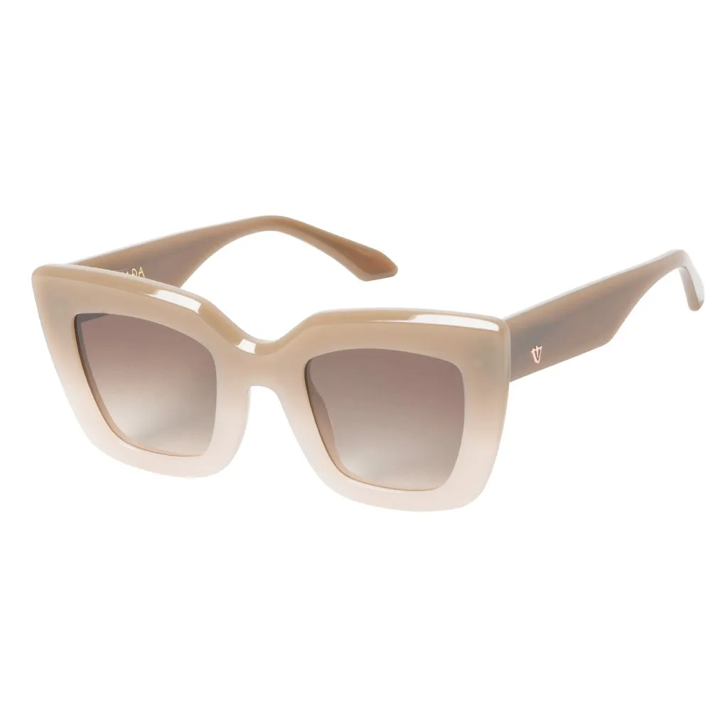 Brigada | Sunglasses - Toffee Fade to Ivory / Brown Gradient Lens