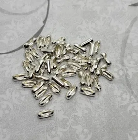 Bright Silver Ball Chain Connectors (50) - L1366