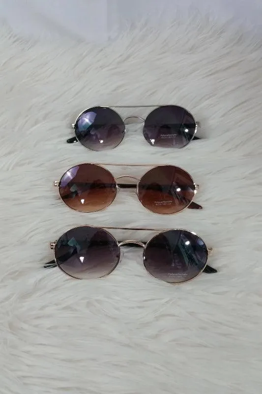 Brow Bar Round Sunglasses