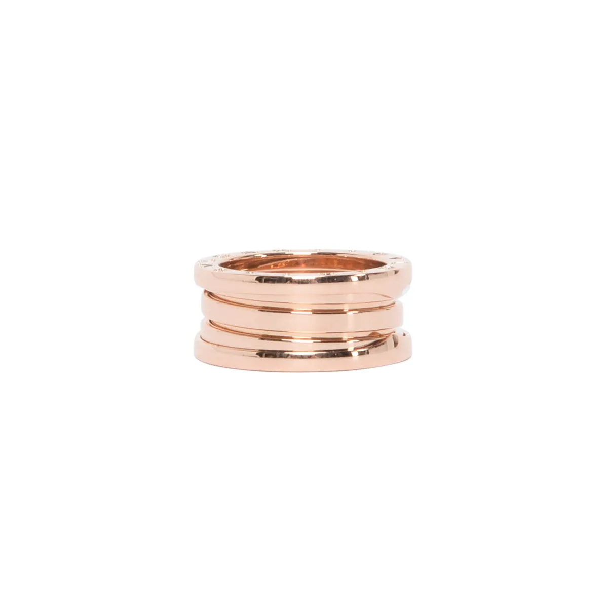 Bulgari 18k Rose Gold B.zero1 Three Band Ring