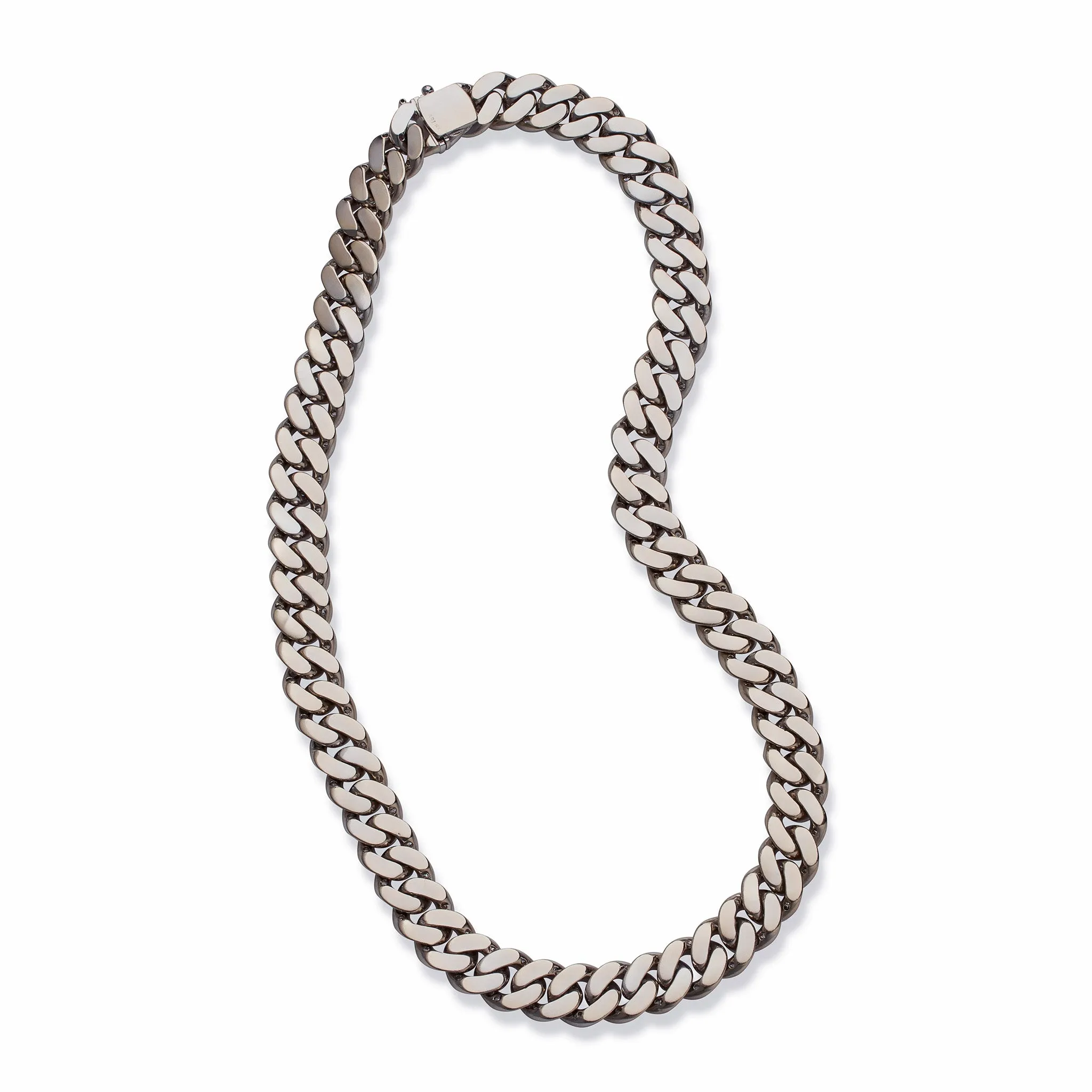 Bulgari 18K White Gold and Diamond "Gourmette" Chain Necklace