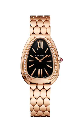 Bulgari Serpenti 33mm 18k Rose Gold Watch 103453