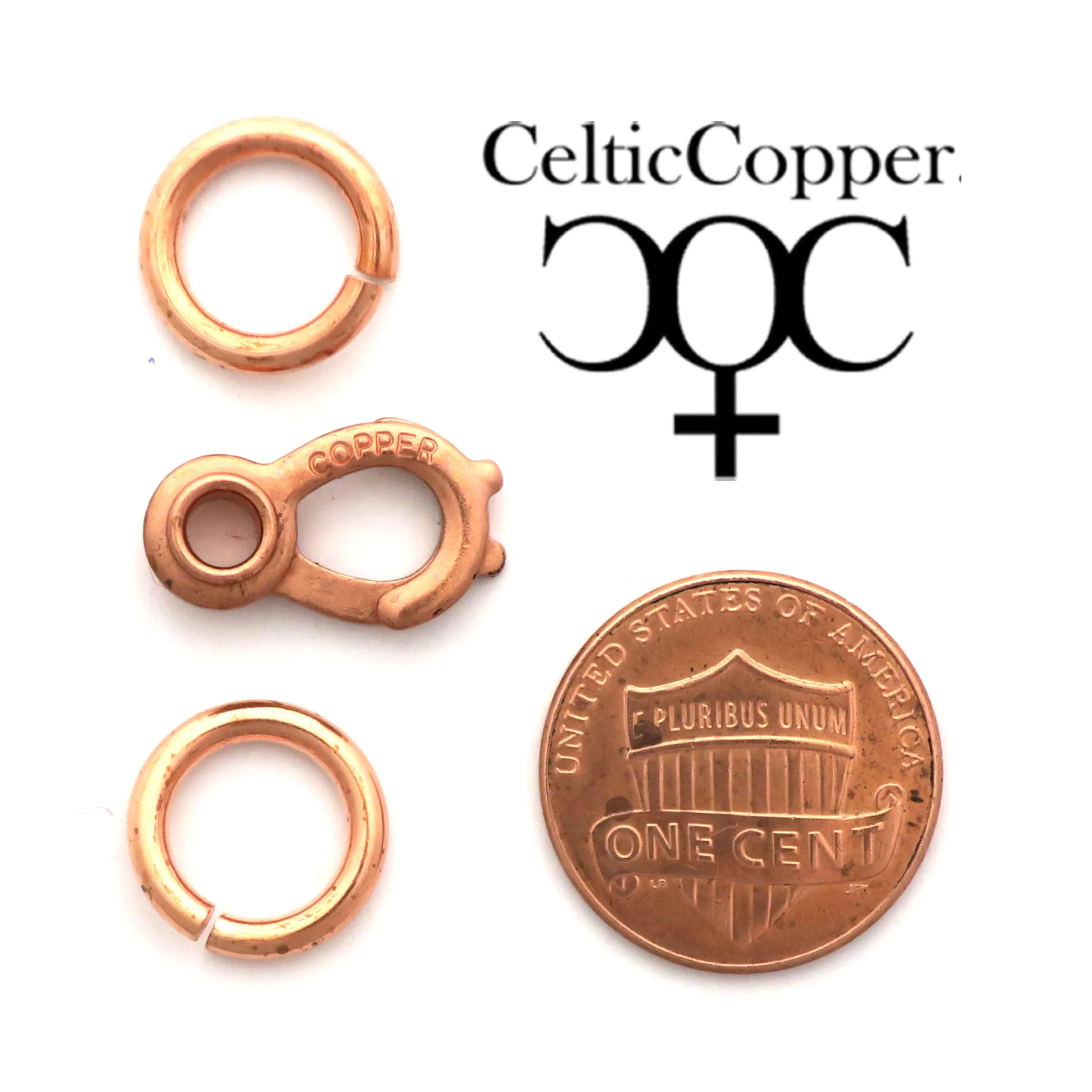 Bulk Pack of 10 Solid Copper 16mm Sister Hook Clasps JSCSH10 Heavy Duty Copper Swivel Clasps