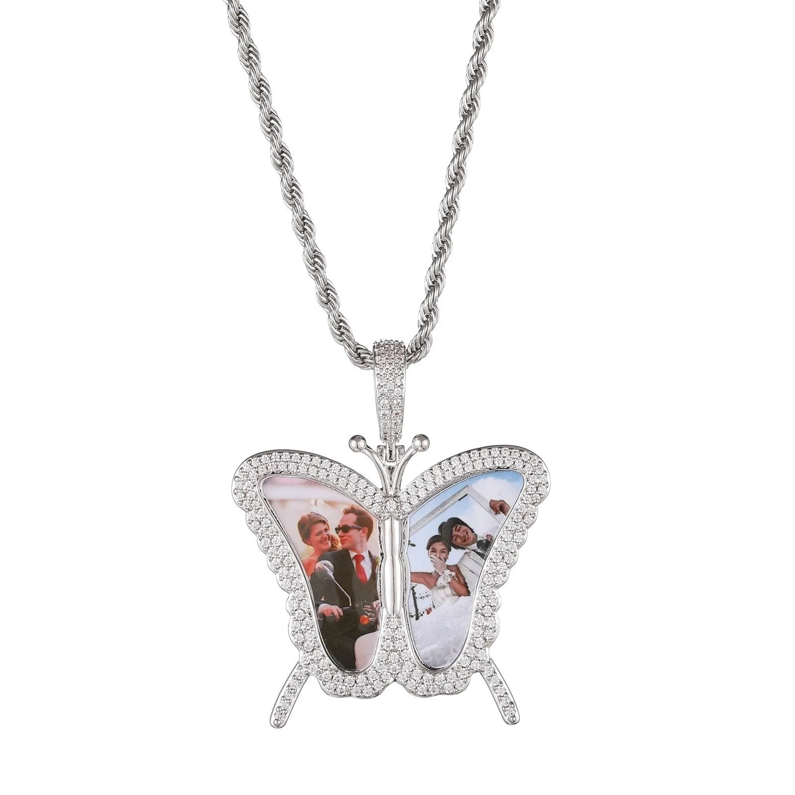 Butterfly Shape Custom Photo Pendant