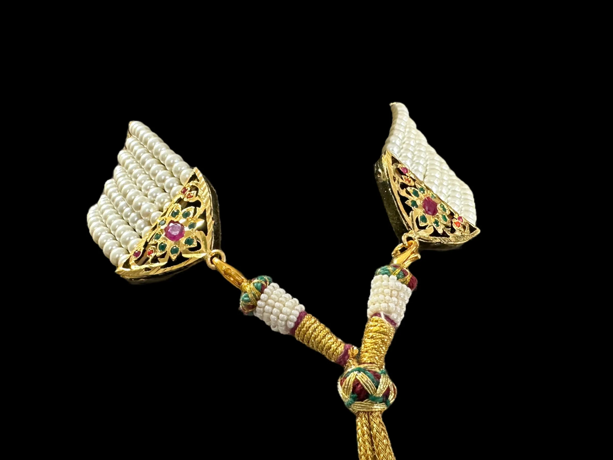 C319 Gold plated jadau choker in navratan  ( READY TO SHIP  )