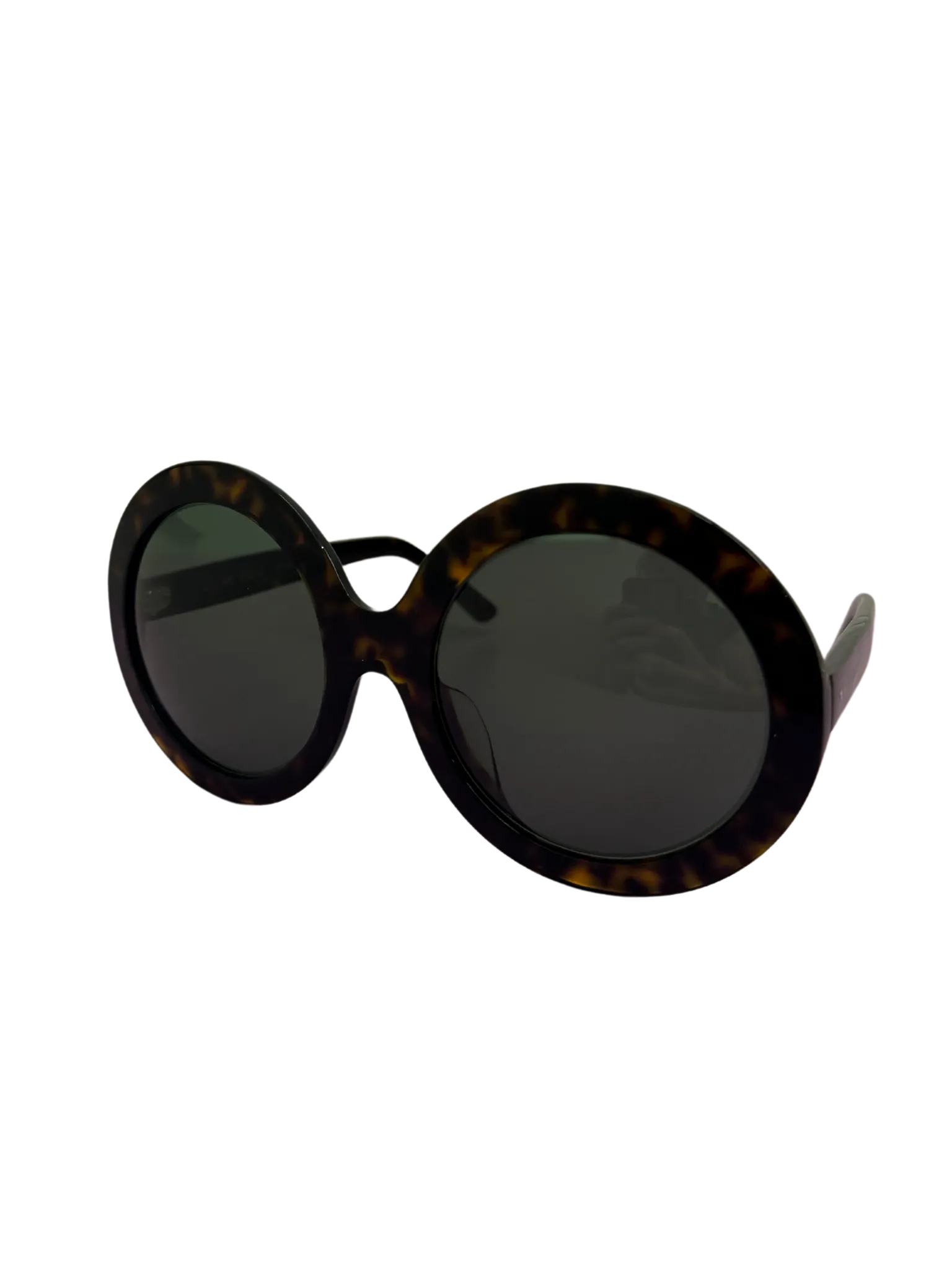 Celine Tortoiseshell Large Round Sunglasses