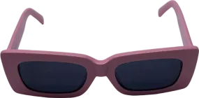 Cernucci Pink Chunky Narrow Square Sunglasses One Size