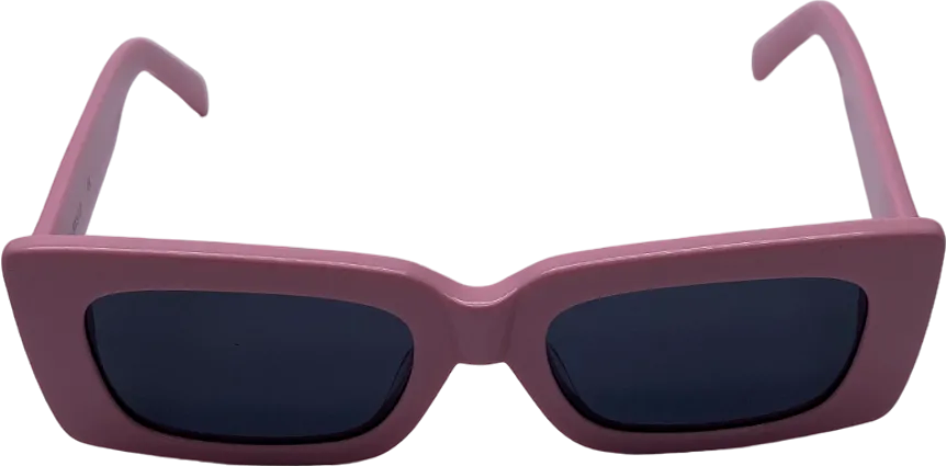 Cernucci Pink Chunky Narrow Square Sunglasses One Size