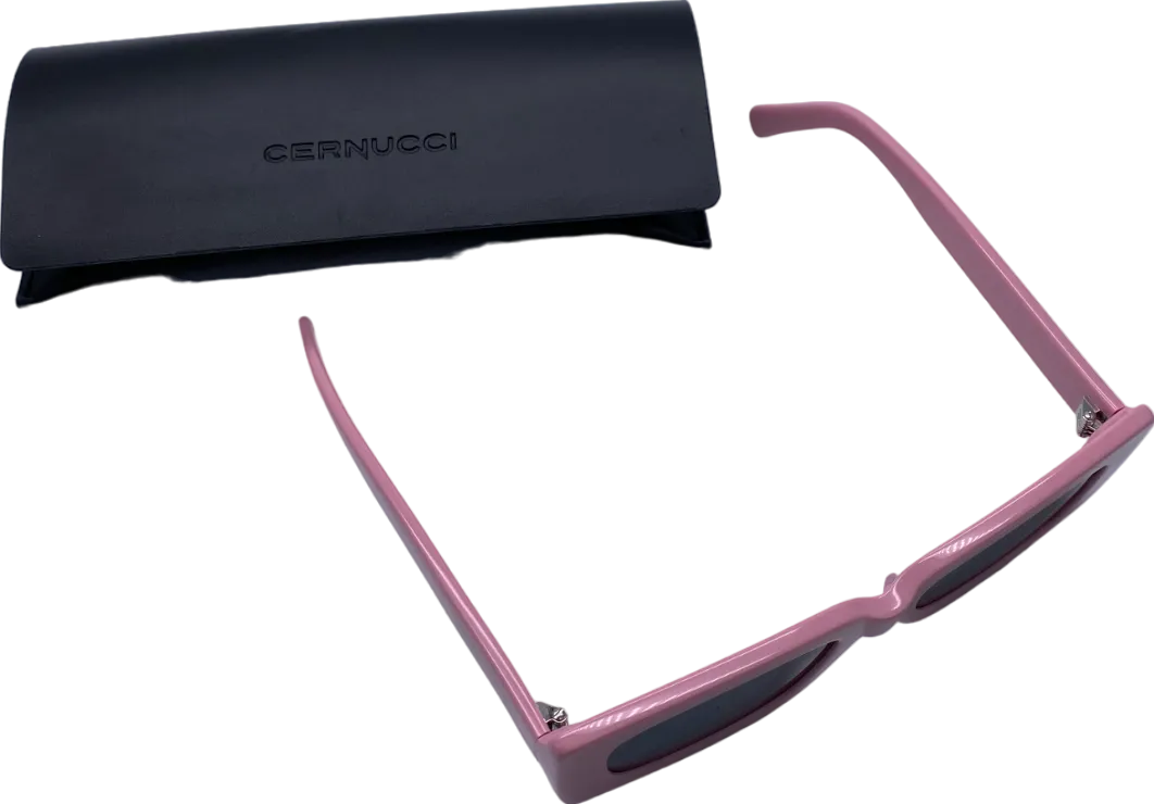 Cernucci Pink Chunky Narrow Square Sunglasses One Size