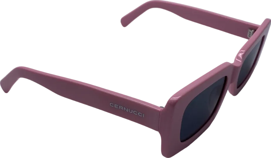 Cernucci Pink Chunky Narrow Square Sunglasses One Size