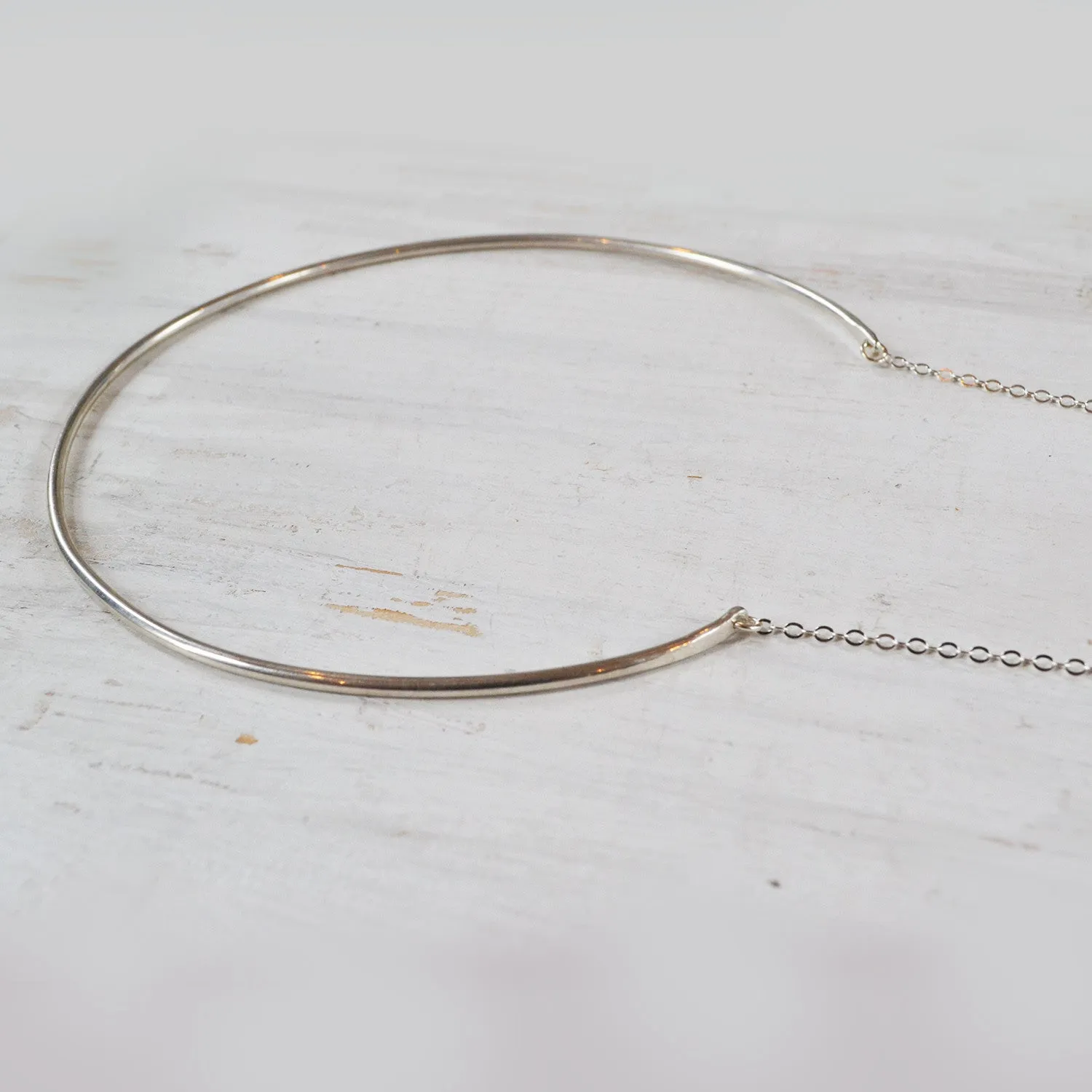 Chain Open Choker, Gold Filled and Sterling Silver